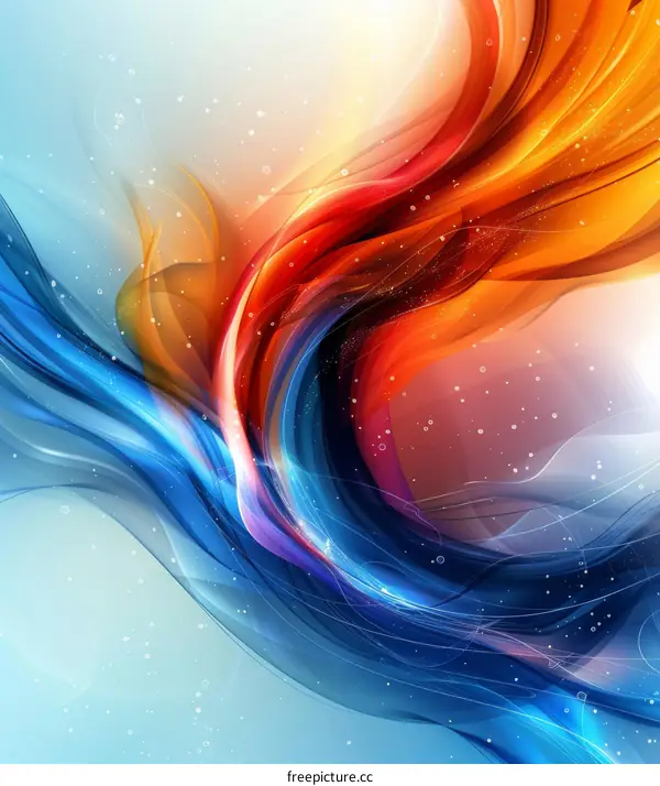 abstract colorful fluid shapes composition
