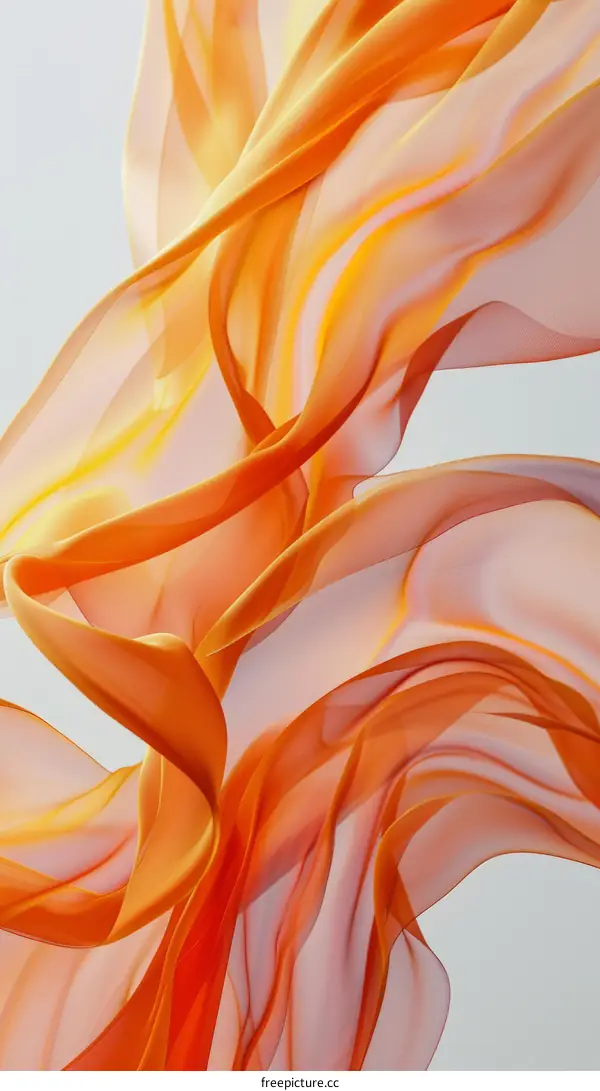 Abstract orange and yellow fluid shapes