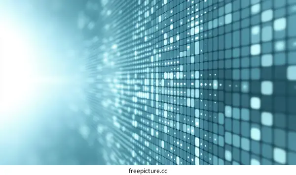 Abstract Digital Light Grid Pattern