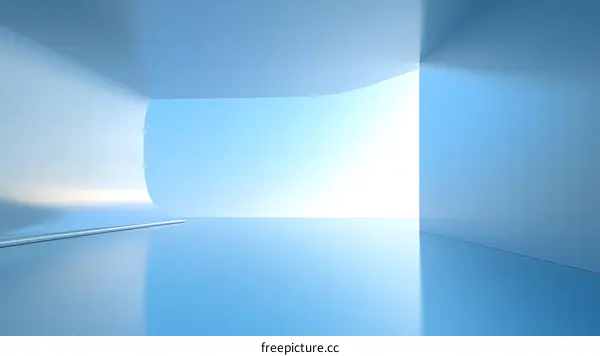 Abstract Light Blue Empty Modern Space