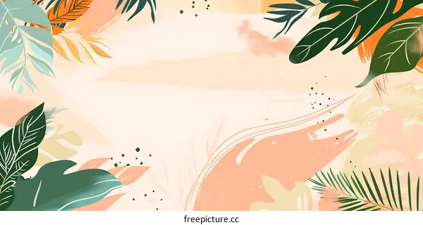 Tropical Leaves Abstract Background