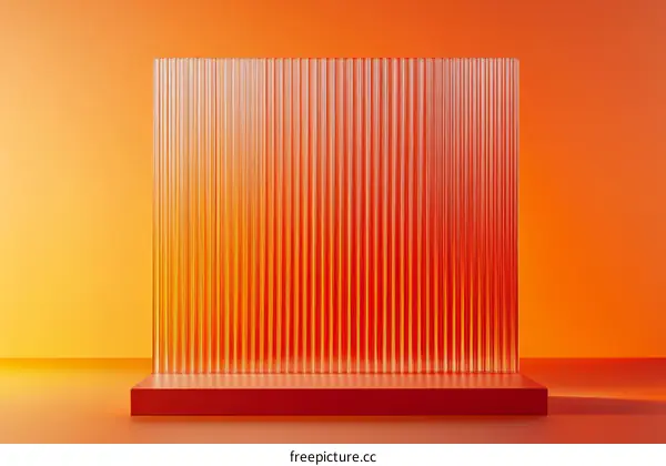 Abstract Geometric Glass Panel Display