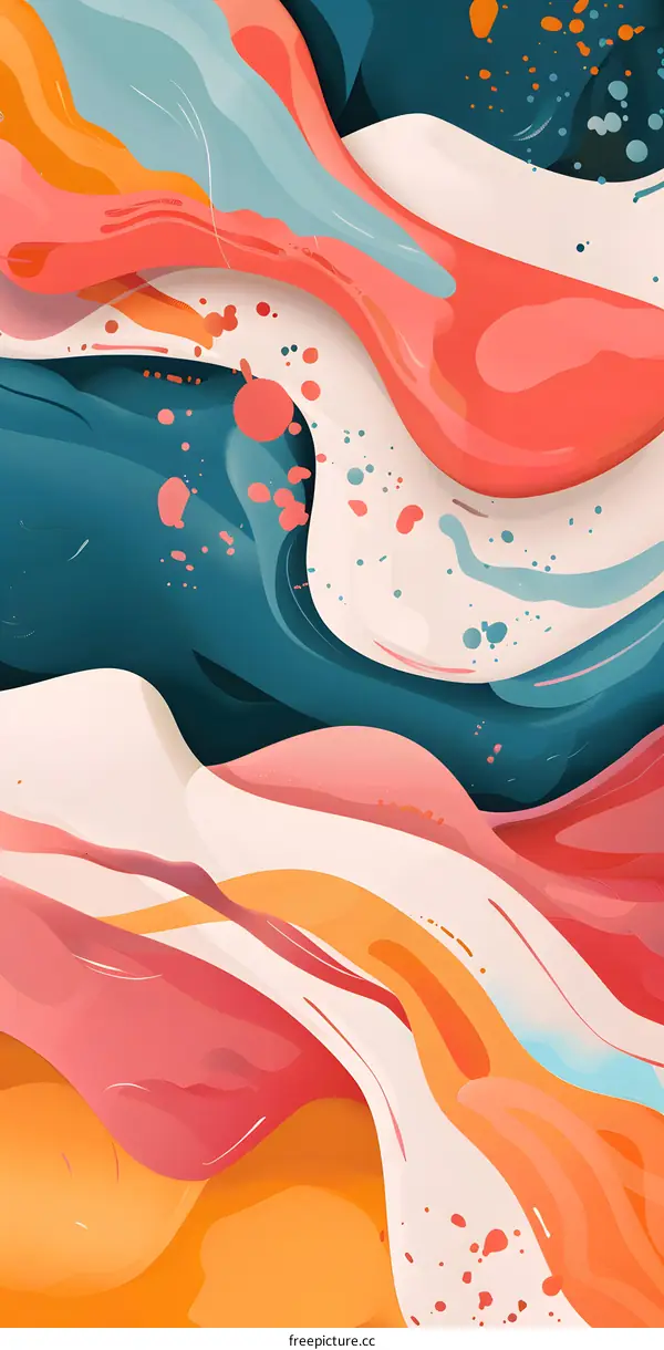 Abstract Colorful Liquid Pattern Background