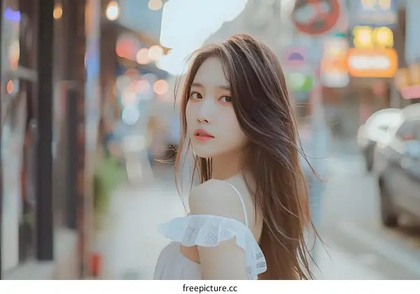 Portrait of a Young Woman in the City