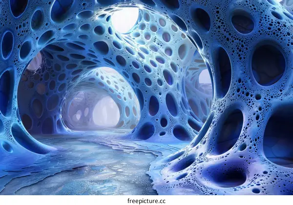 Mystical Blue Cave: A Surreal Underwater Grotto