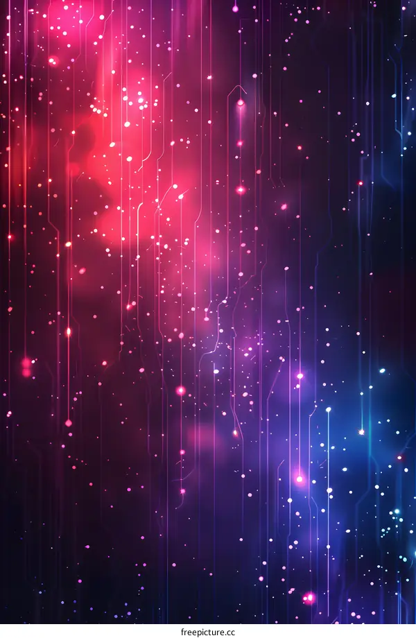 Neon Circuit Board Background