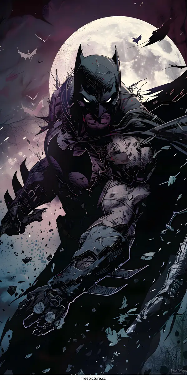 Batman Dark Knight Comic Illustration