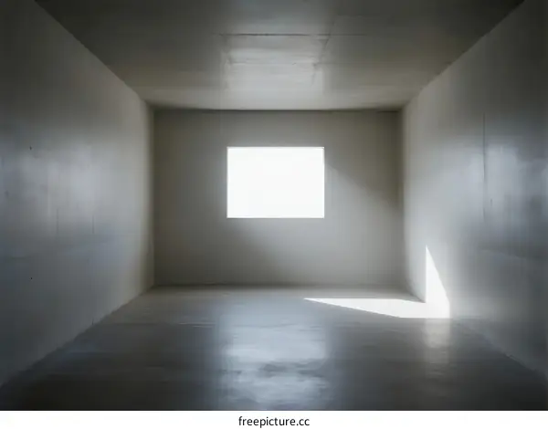 An Empty Room with a Single Window Letting in Bright Light