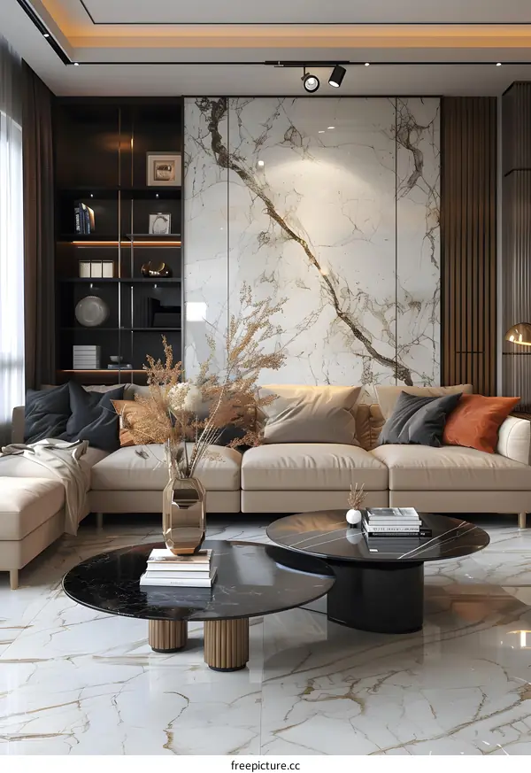 Modern minimalist style living room