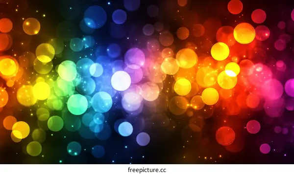Abstract Rainbow Bokeh Background