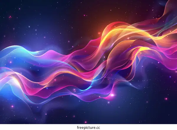 Abstract Colorful Cosmic Waves
