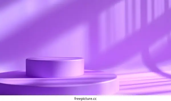 Purple Minimalist Product Display Podium