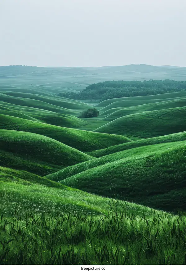 Green rolling hills of Tuscany, Italy