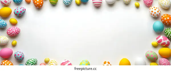 Colorful Easter Eggs Frame Design