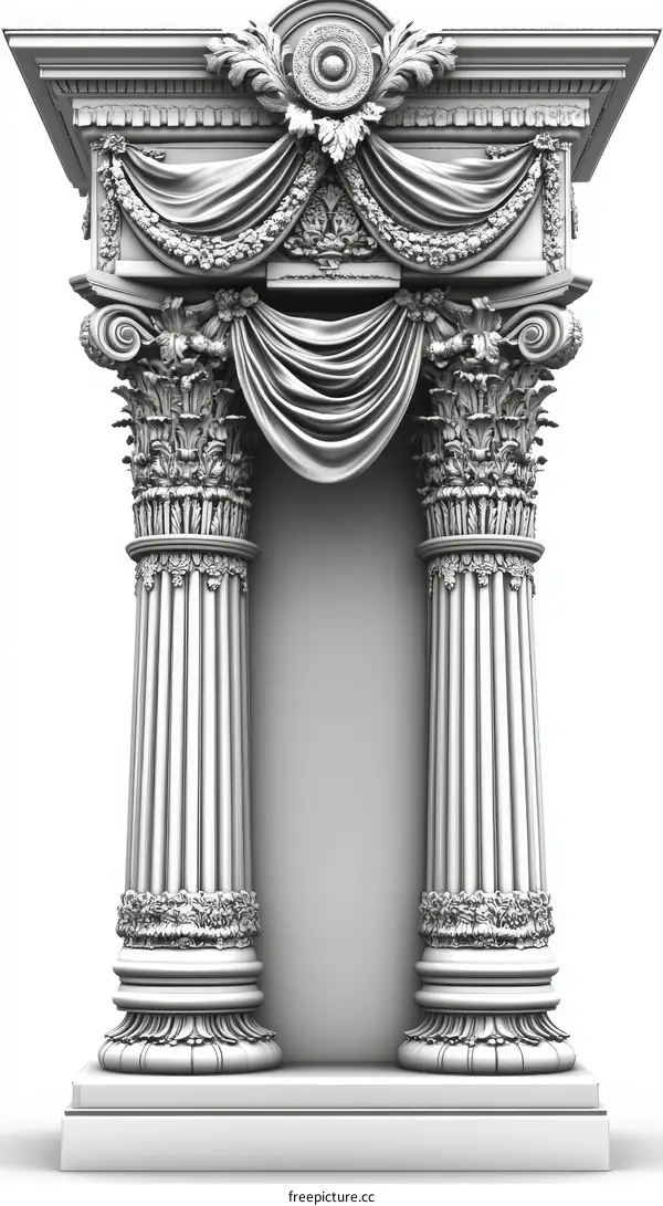 Classic Architectural Column Entryway Design