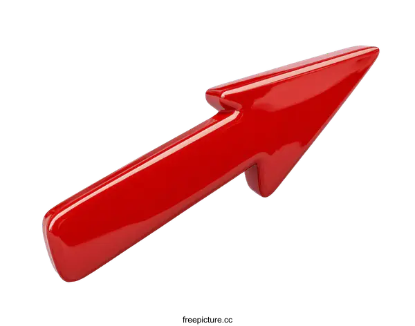 [Transparent Background PNG]Red Upward Arrow Illustration