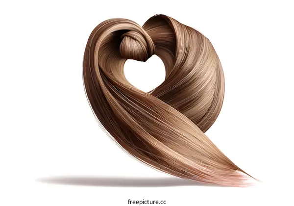 Beautiful Blond Hair in a Heart Shape