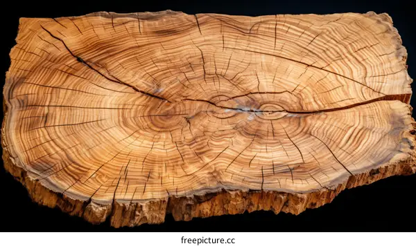 Growth rings of a tree trunk