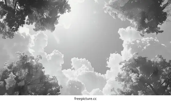 Bare Trees and Clouds