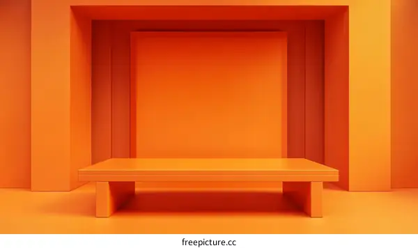 Orange Geometric Display Platform