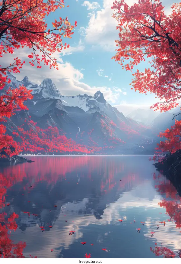 Autumn Mountain Lake Reflections