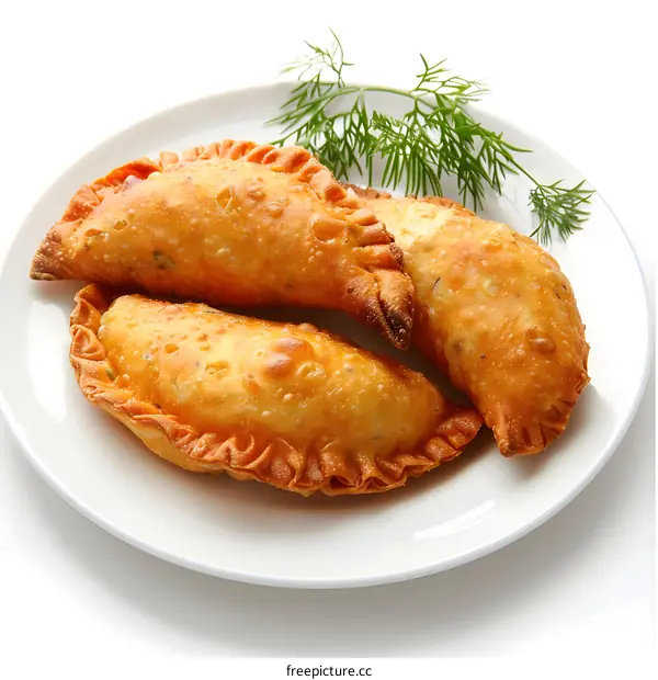 Three Empanadas on a Plate