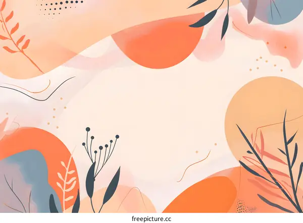 Abstract Background with Orange and Pink Color Palette