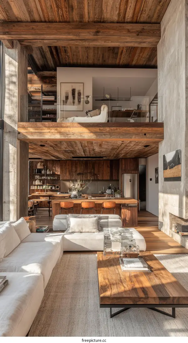 Rustic Modern Living Room Interior Design