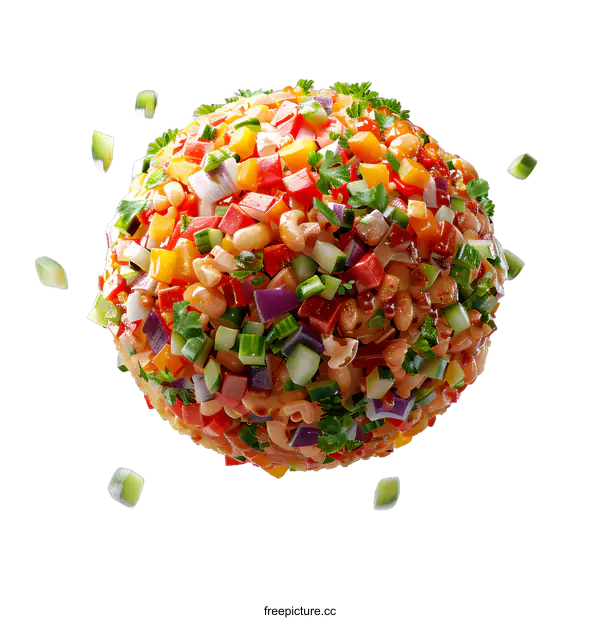 [Transparent Background PNG]Pasta and Vegetable Salad