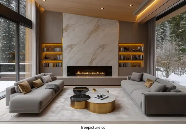 Modern Elegant Living Room Interior Design