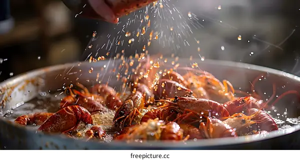 Cooking Crayfish Spicy Food