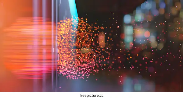 Abstract Blurred Lights Bokeh Background