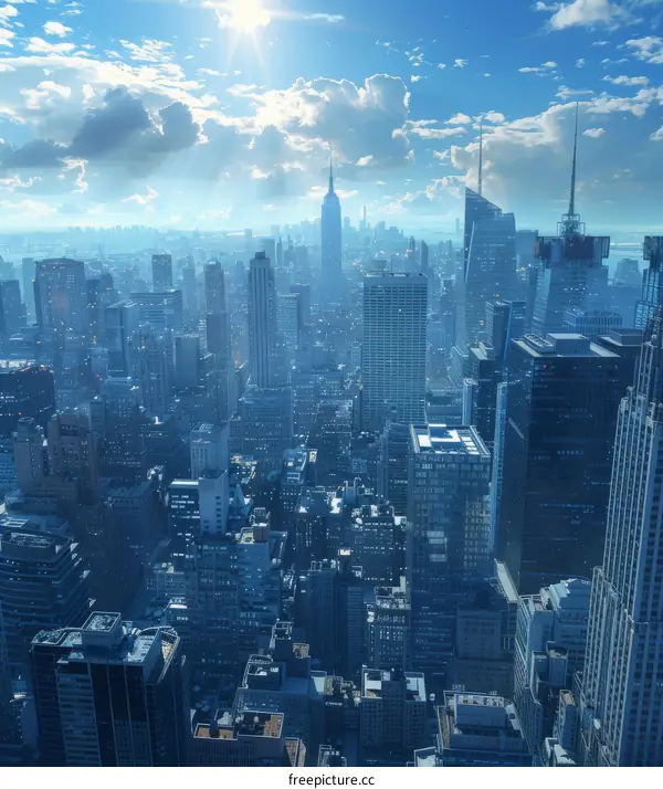 Manhattan Skyline at Sunset