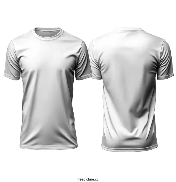 [Transparent Background PNG]Blank Mens Short Sleeve T-Shirt Mockup