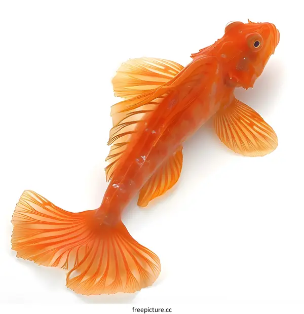 Orange Fish on White Background