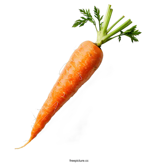 [Transparent Background PNG]Single carrot on white background