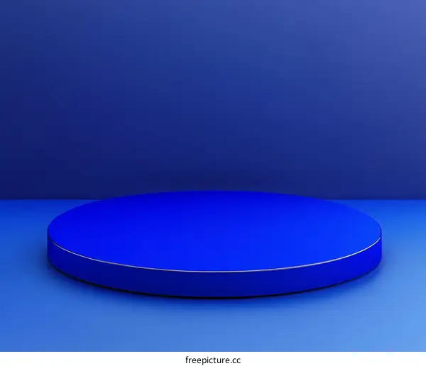 Modern Minimalist Blue Circle Platform