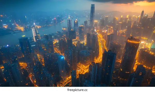 Hong Kong Cityscape at Dusk