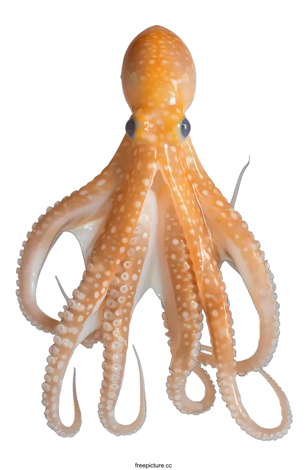 [Transparent Background PNG]Octopus with Eight Tentacles