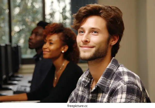 Diverse Group of Students in a Classroom Setting
