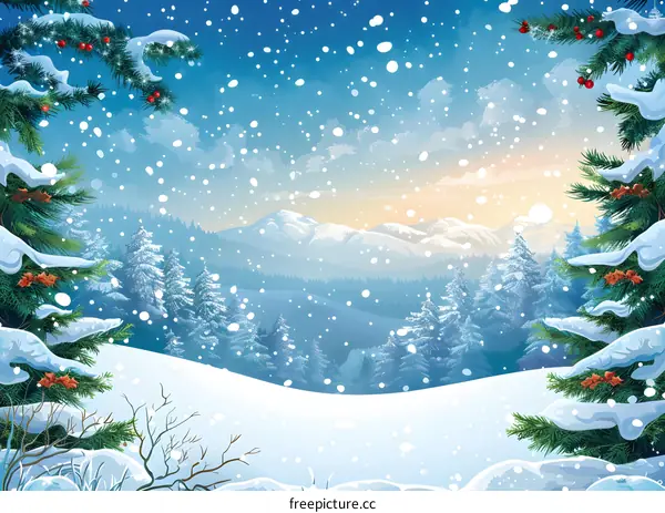 Snowy Mountains Landscape