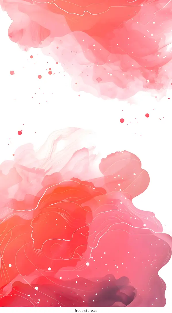 Abstract Pink and White Watercolor Background