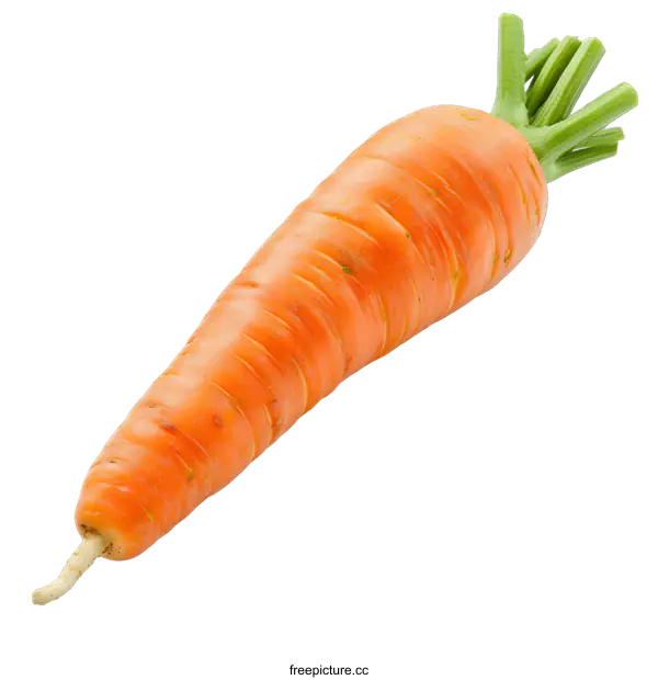 [Transparent Background PNG]Fresh Orange Carrot Isolated on White Background