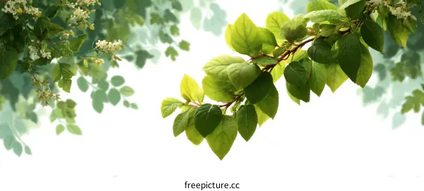 Fresh Green Leaves Nature Background
