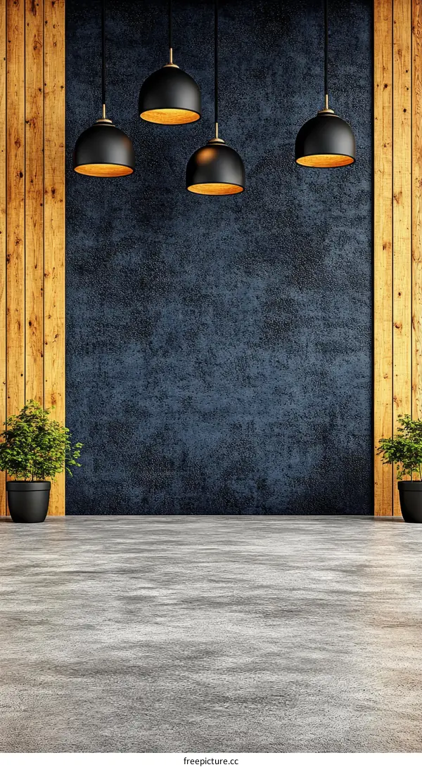 Modern Industrial Interior Design with Pendant Lights