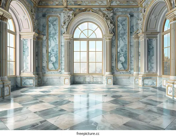 Elegant Marble Palace Interior Design