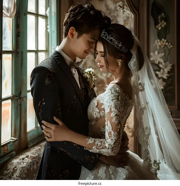 A romantic and beautiful wedding photo shoot