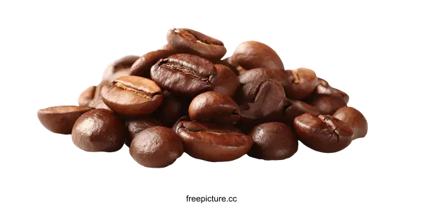 [Transparent Background PNG]Closeup Pile of Coffee Beans