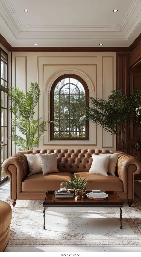 Luxury Living Room with Classic Furniture