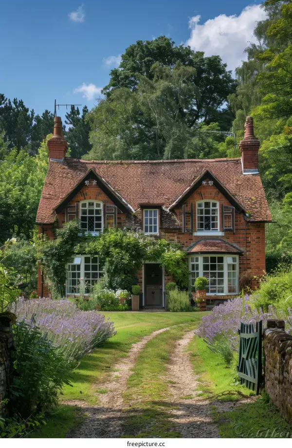 Charming English Cottage with Lavender Garden